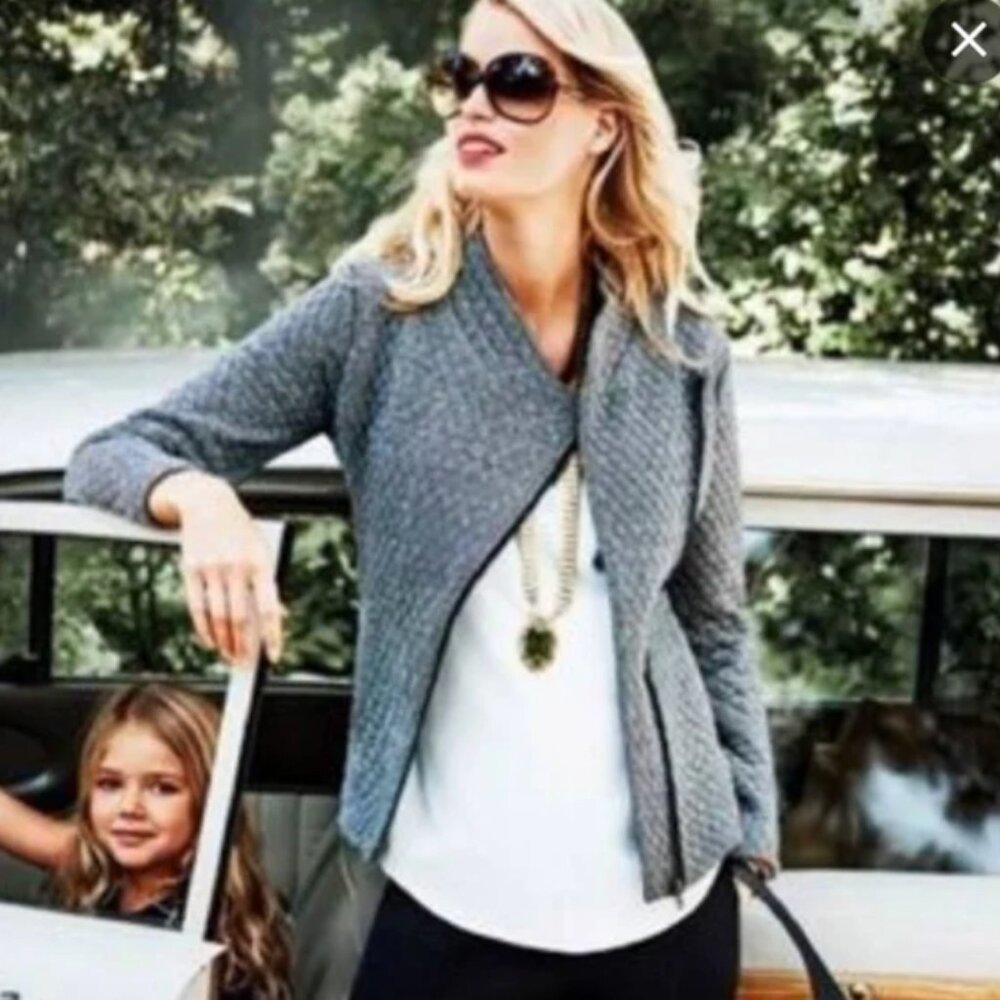 Cabi Herringbone Quilted Moto Jacket #3025.